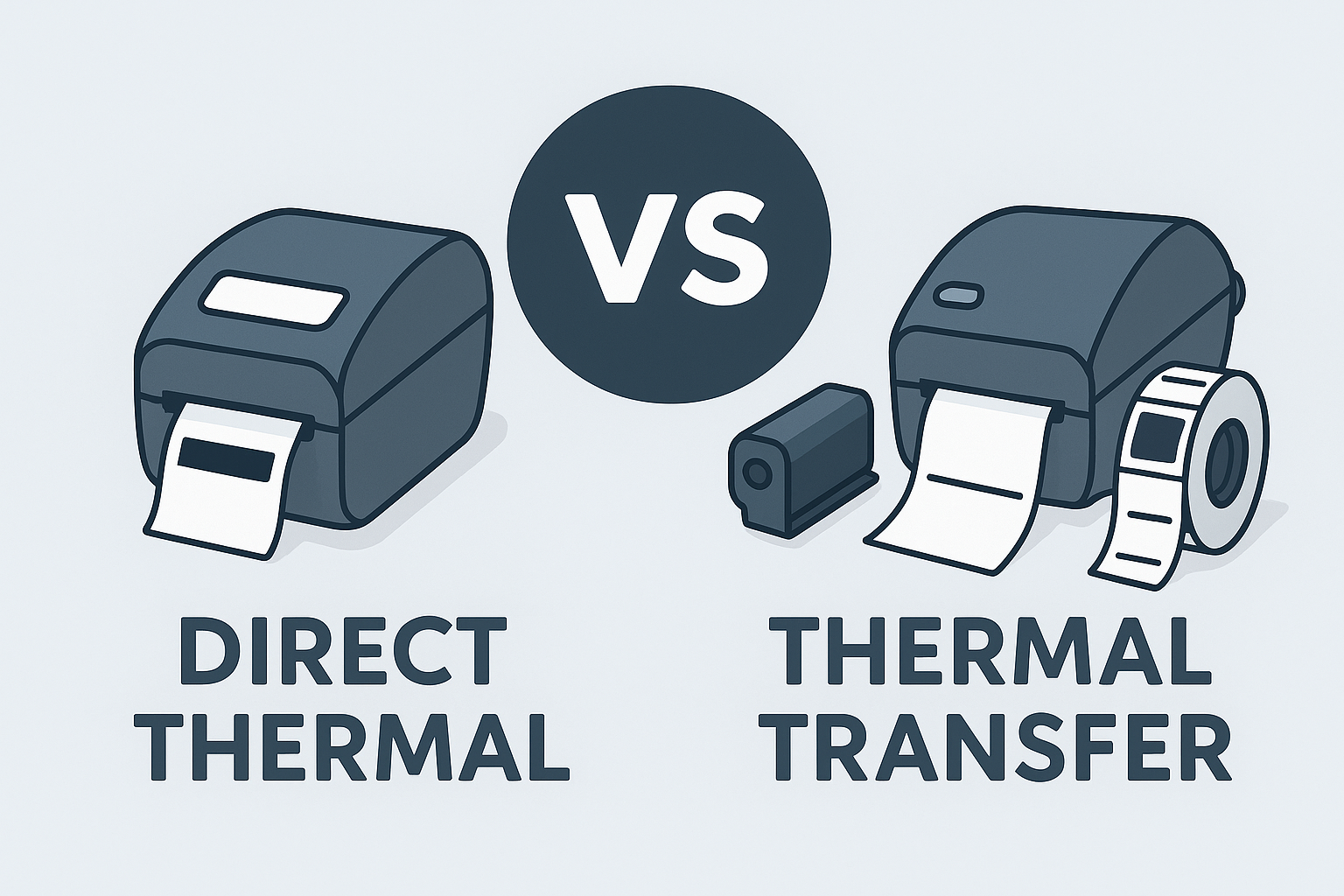 Thermodirekt vs. Thermotransfer: Was ist der Unterschied?