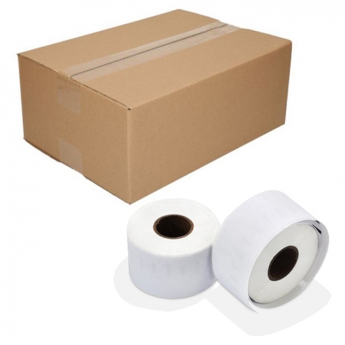 10 Rollen Seiko SLP-FN kompatible Etiketten, 38 x 190mm, 110 Etiketten