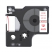 Dymo 40915 kompatible Etikettenband, Rot auf weiß, 9mm x 7m