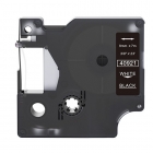 Dymo 40921 kompatible Etikettenband, Weiß auf schwarz, 9mm x 7m