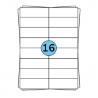 A4 Stickerbögen 105 x 37 mm, 1.600 Etiketten