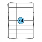 A4 Stickerbögen 70 x 37 mm, 2.400 Etiketten