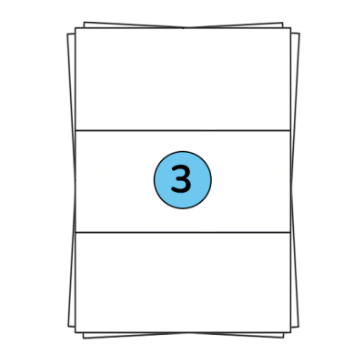 A4 Stickerbögen 210 x 99 mm, 300 Etiketten