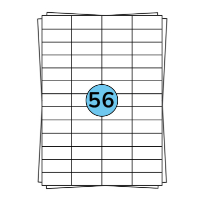 A4 Stickerbögen 52 x 21 mm, 5.600 Etiketten