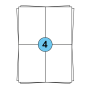 A4 Stickerbögen 104 x 148 mm, 400 Etiketten