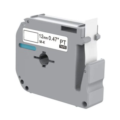 Brother M-K231 kompatible Etikettenband, Schwarz auf weiß, 12mm x 8m