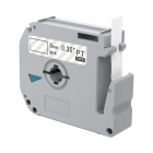 Brother M-K121 kompatible Etikettenband, Schwarz auf transparent, 9mm x 8m