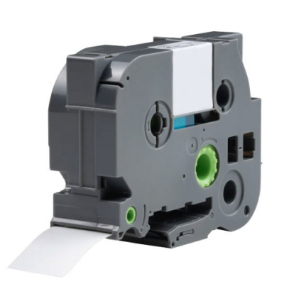 Brother TZe-155 kompatible Etikettenband, Weiß auf transparent, 24mm x 8m